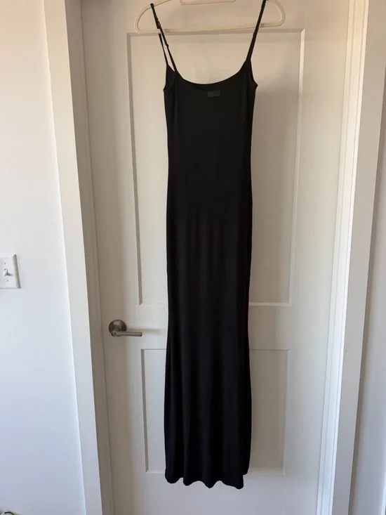 SKIMS Black Long Slip Maxi Dress - Picture 4 of 5